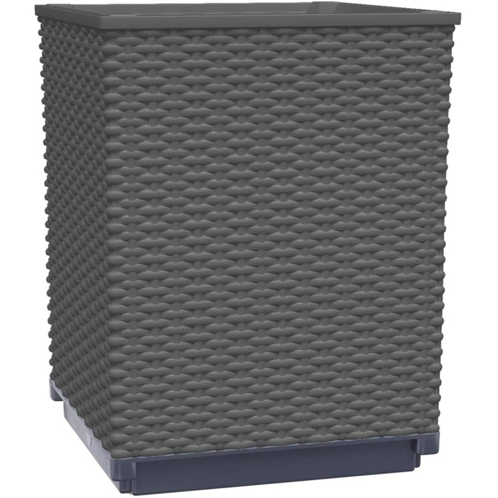 vidaXL Black Polypropylene Garden Planter 37 x 30 x 30cm 4 Pack Image 3