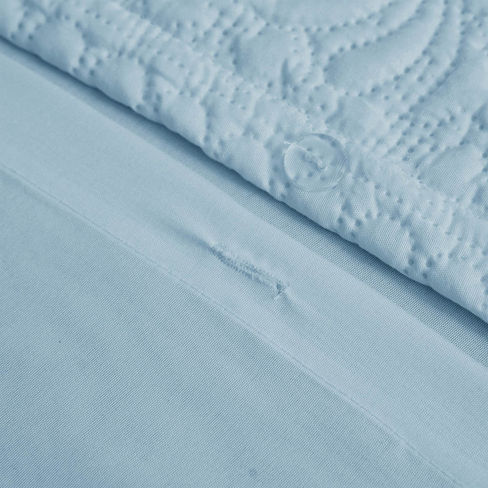 Velosso Winchester Super King Size Ocean Blue Duvet Set Image 2