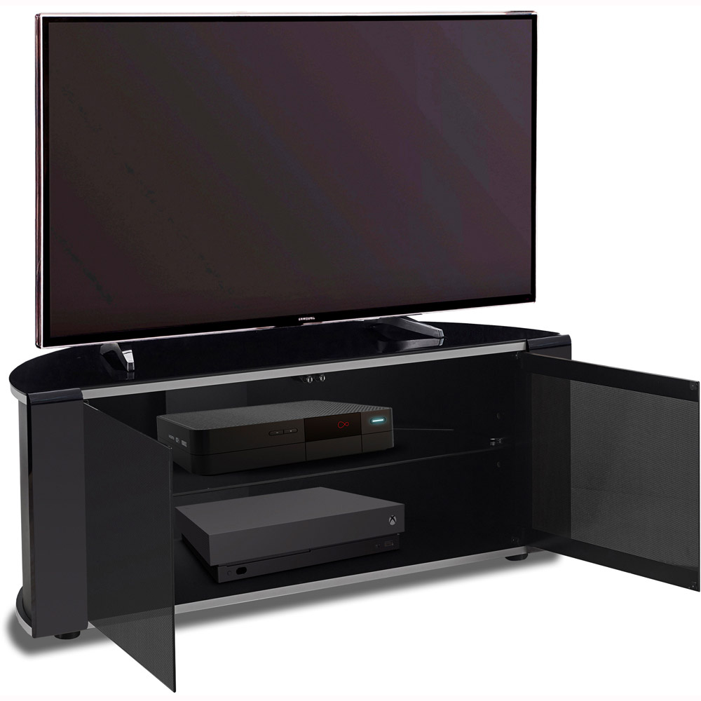 MDA Designs Sirius 850 2 Door Black TV Cabinet Image 5