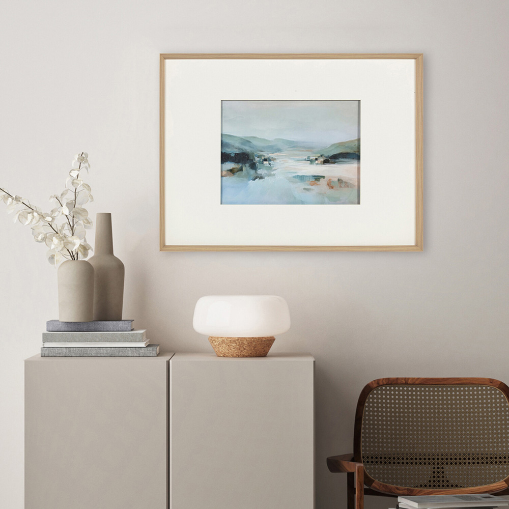Seaside Large Mount Print Dished Frame Blue Image 2