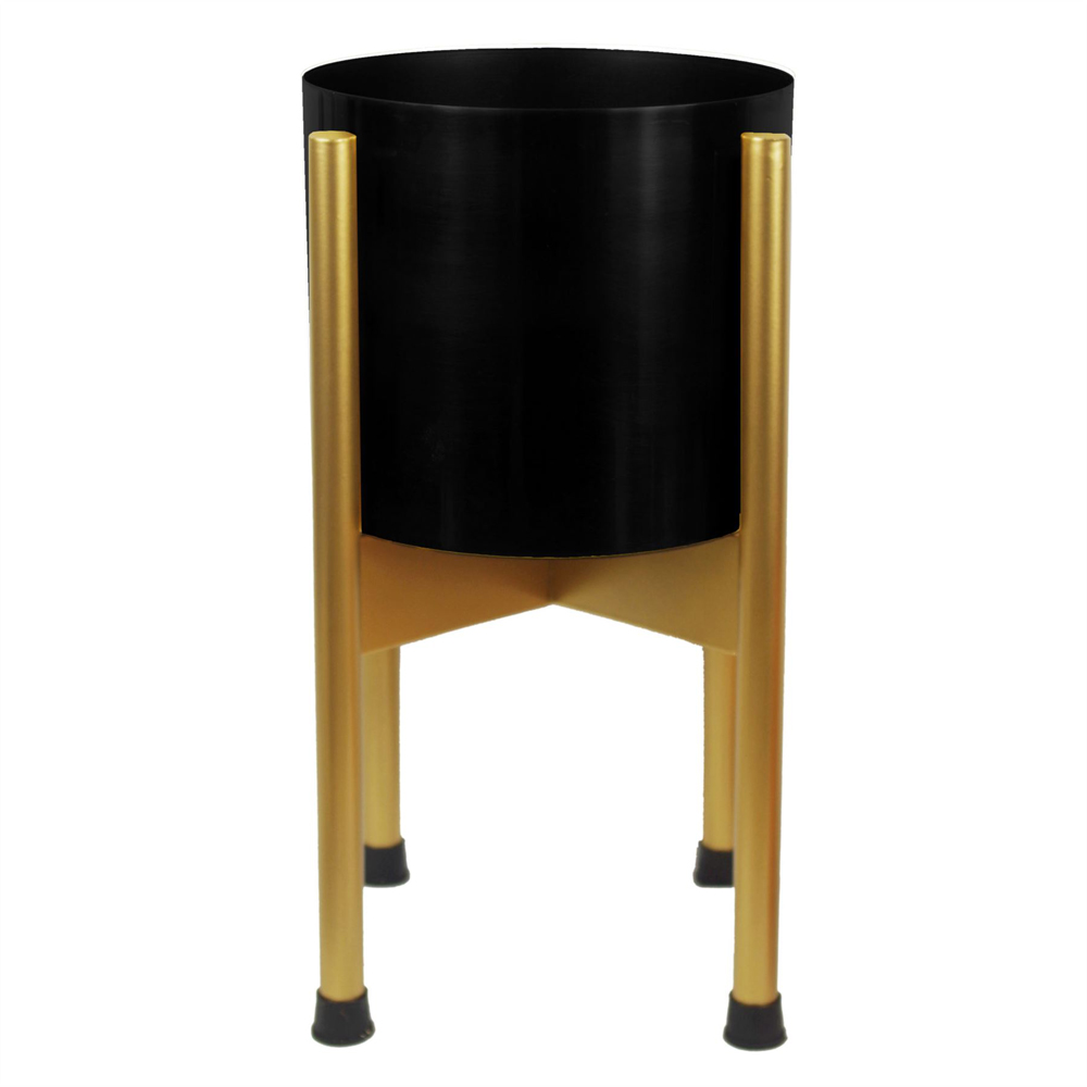 Leaf Medium Gold Planter Stand 38.5 x 18cm Image 3