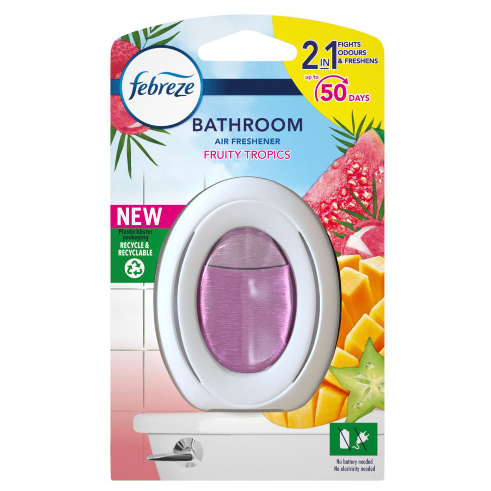 Febreze Bathroom Fruity Tropics Air Freshener 7.5ml Image 1