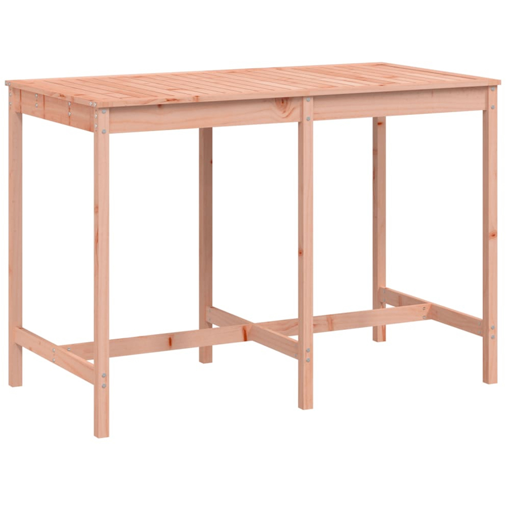 vidaXL 6 Seater Solid Douglas Wood Slatted Garden Dining Table Natural Image 2