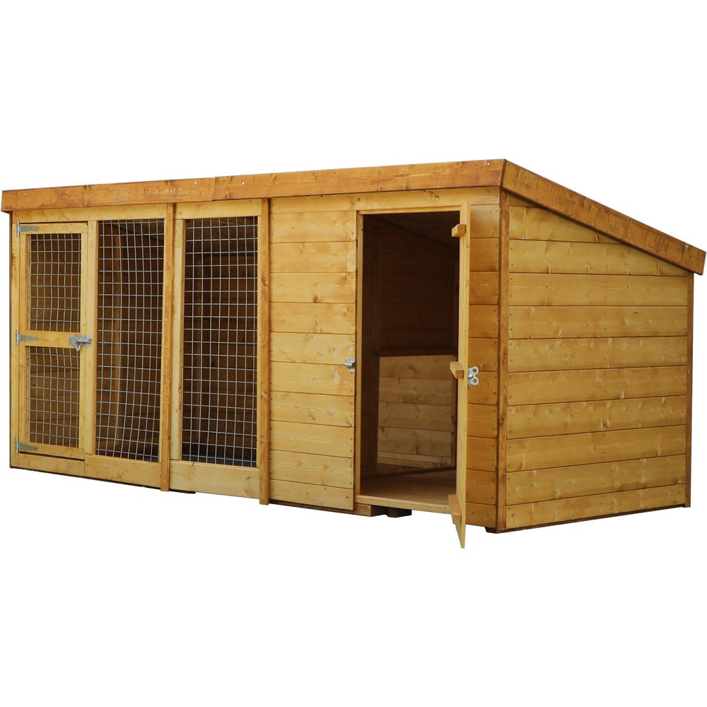 Mercia 10 x 4 Berkshire Dog Kennel and Run Image 1