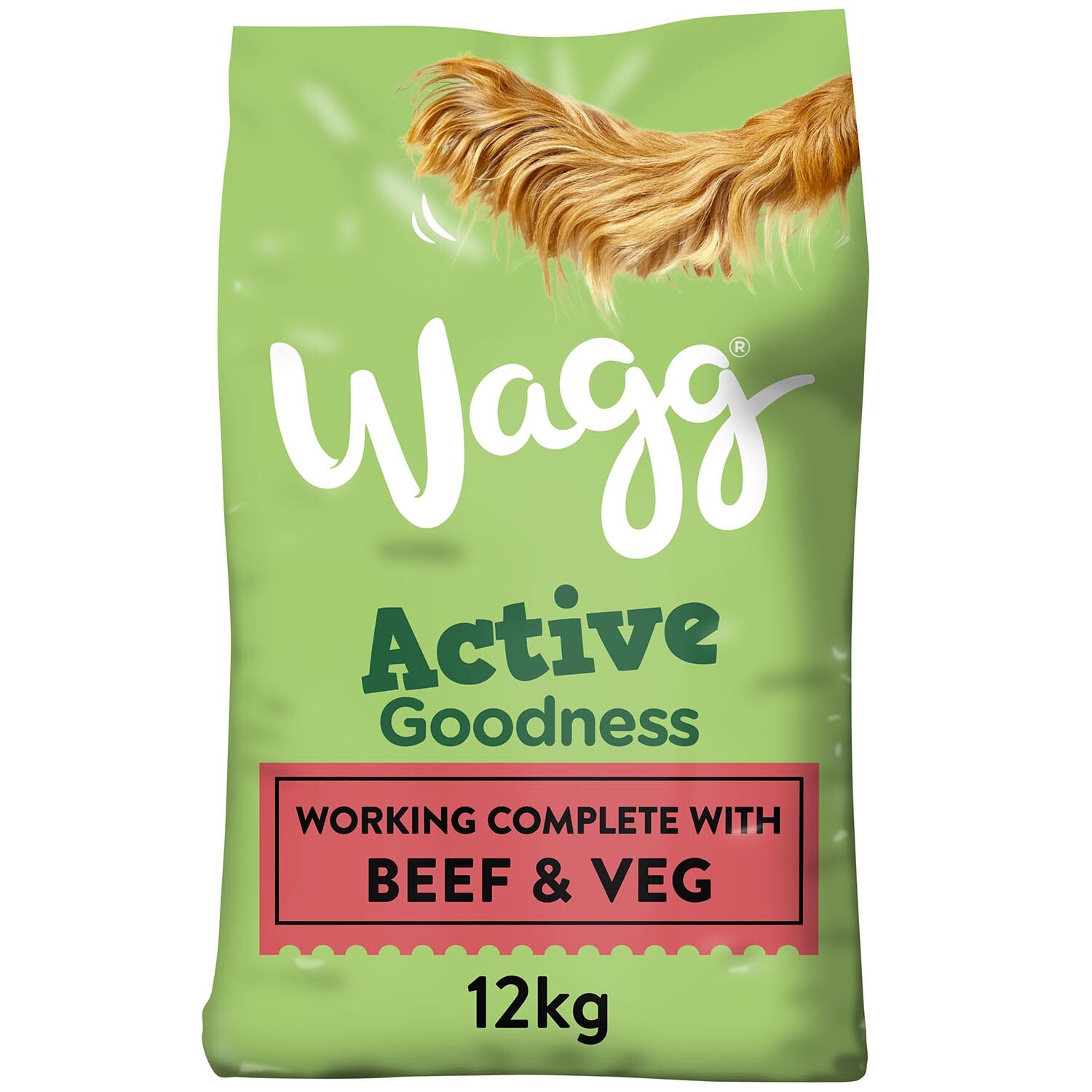 Wagg Active Goodness Dry Dog Food Beef and Veg 12kg Image