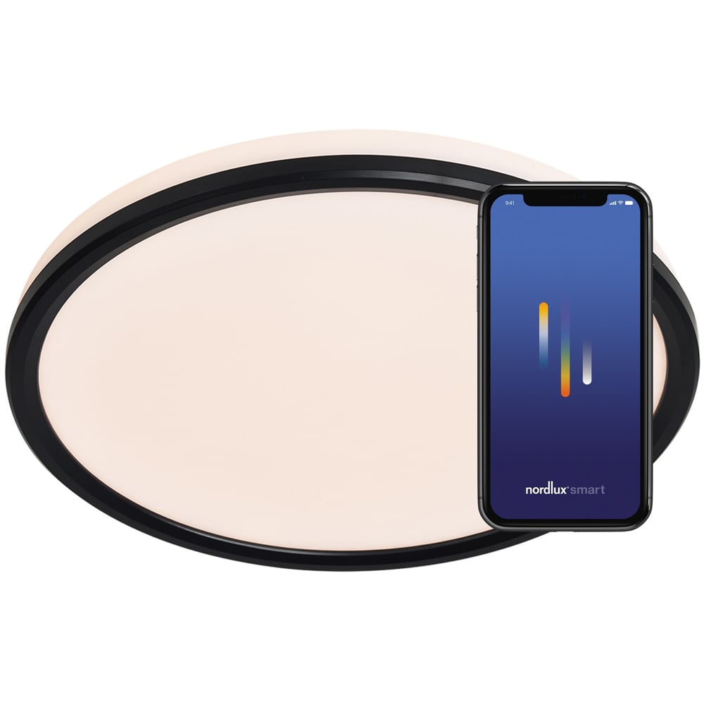 Nordlux Liva Smart Black Ceiling Light Image 4