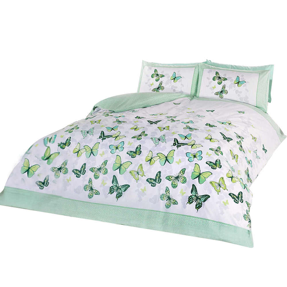 Rapport Home Flutter King Size Green Duvet Set Image 2