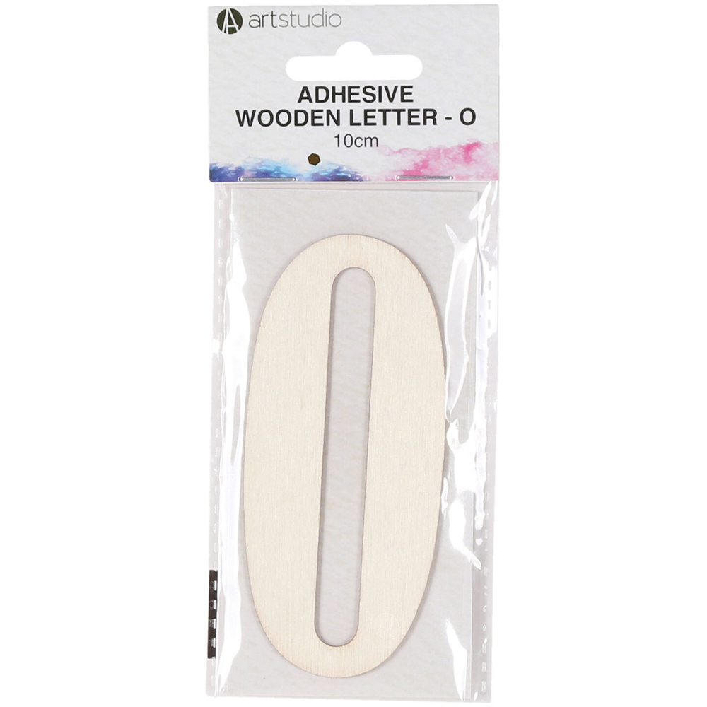 Adhesive Wooden Letter O Wilko