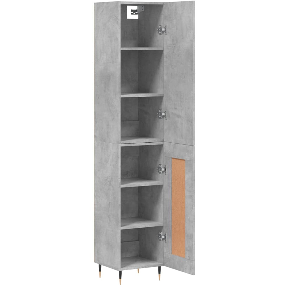 vidaXL 2 Door Concrete Grey Highboard Image 4