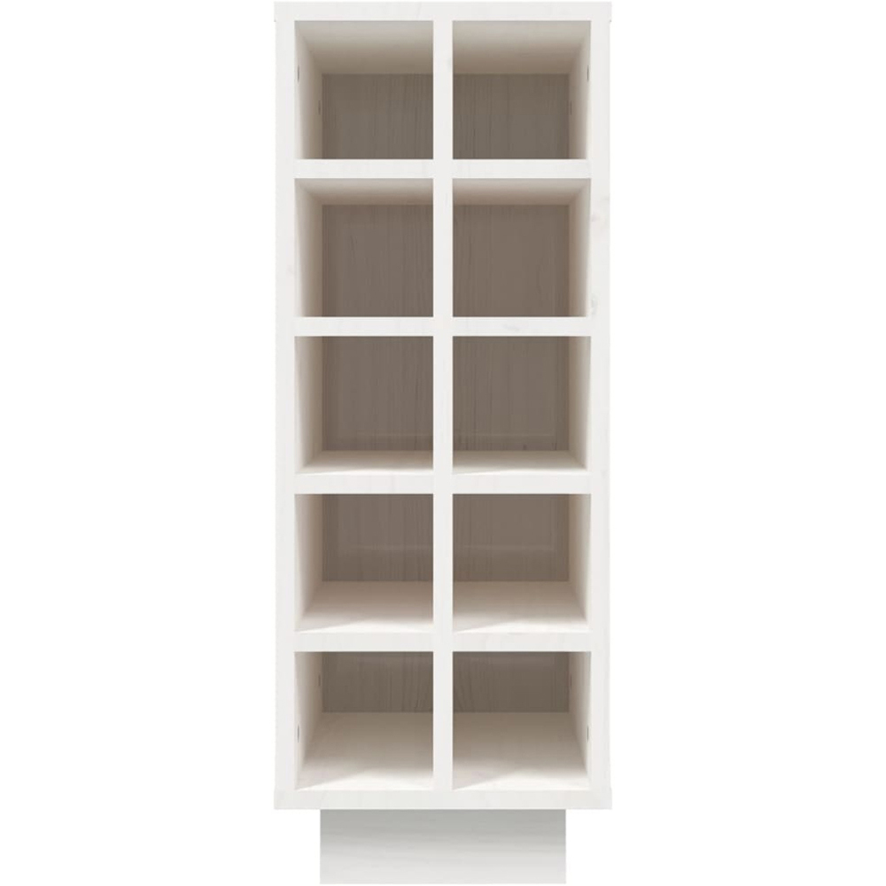 vidaXL 10 Bottle White Freestanding Wine Cabinet Image 4