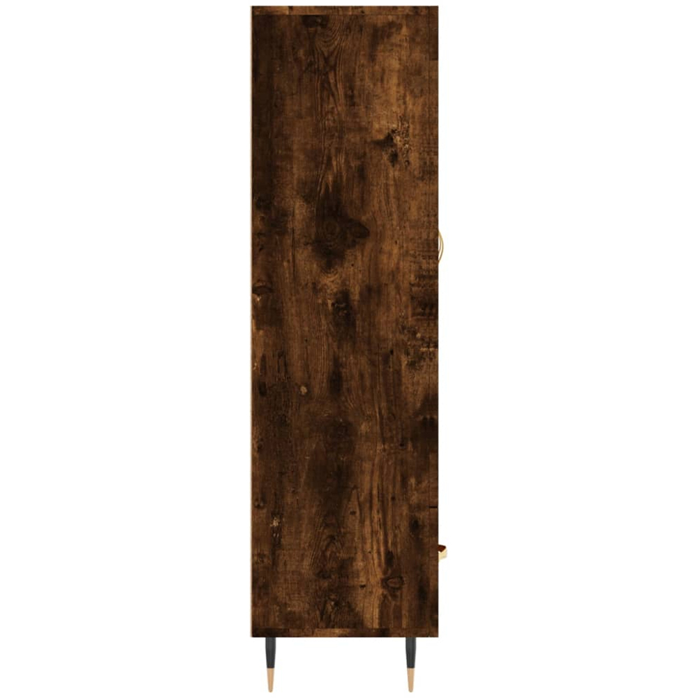 vidaXL 2 Door Single Drawer Smoked Oak Highboard Image 7