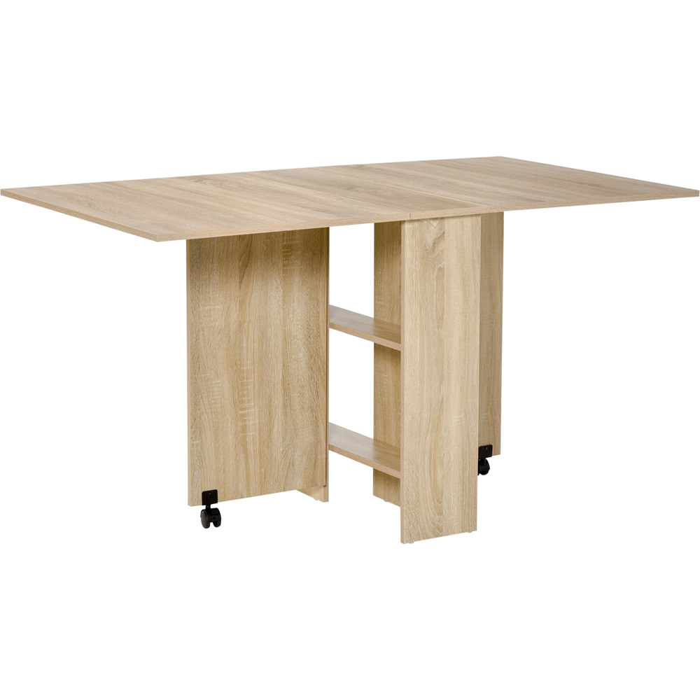 Portland 6 Seater Extendable Dining Table Oak Image 2