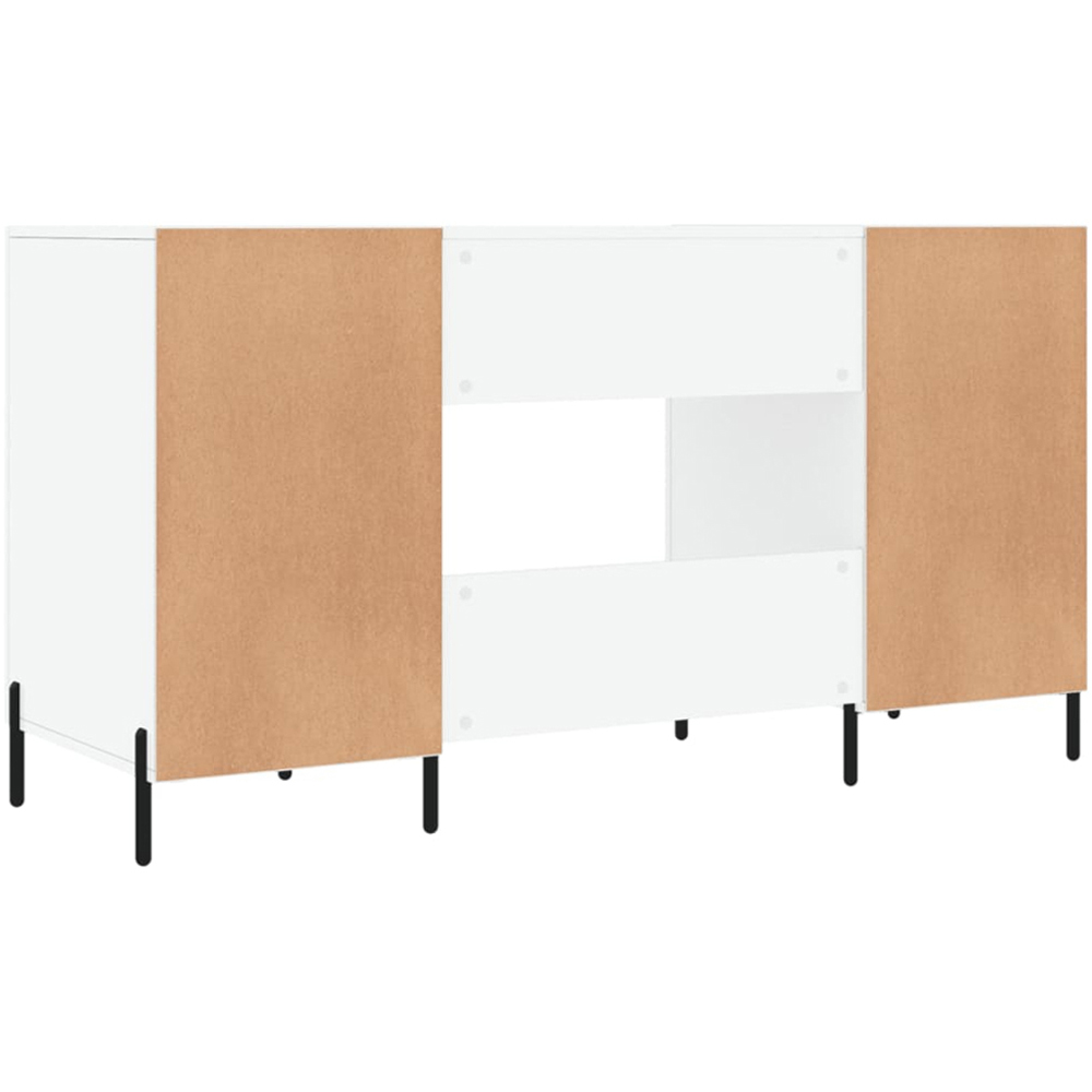 vidaXL 2 Door Computer Desk High Gloss White Image 8