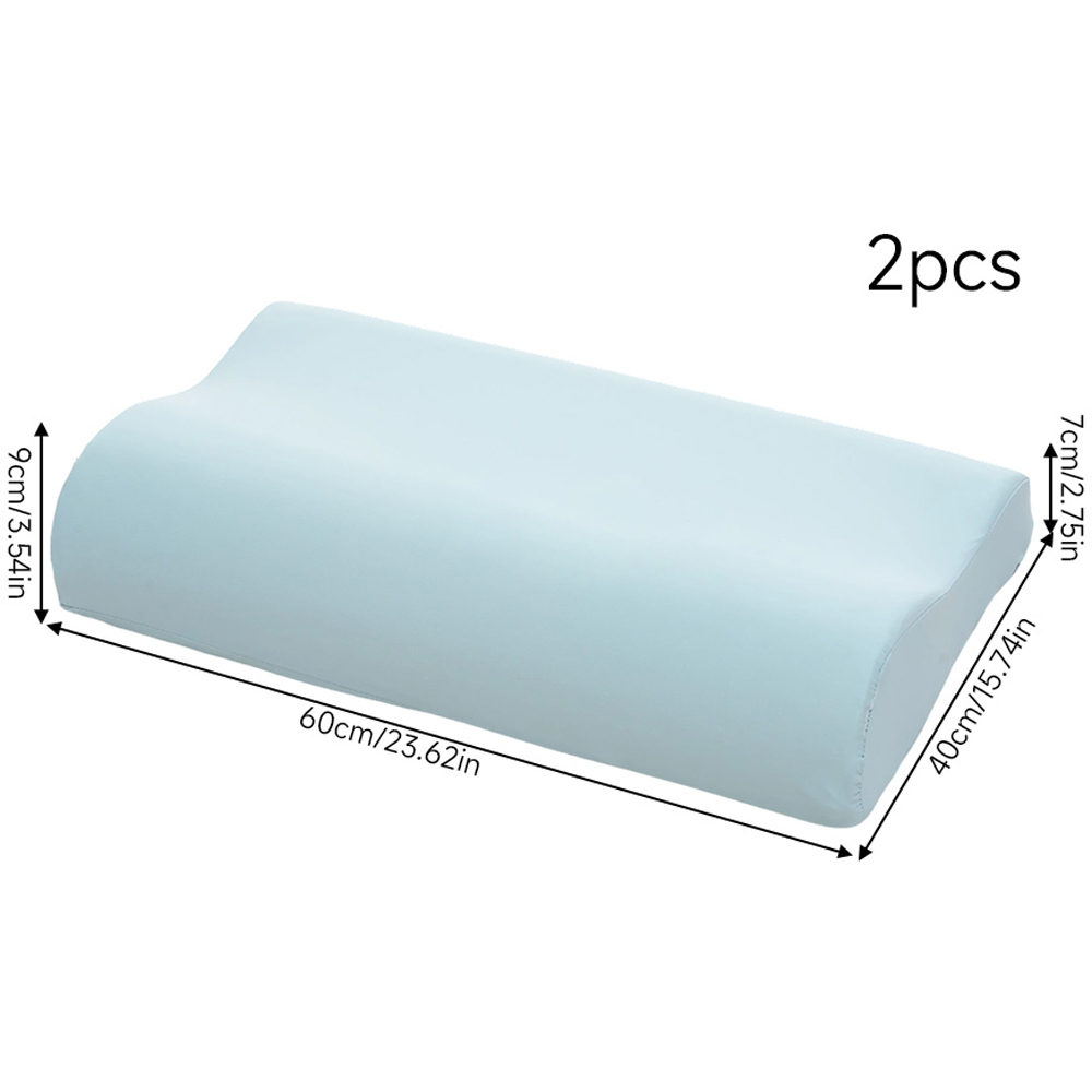 Living and Home Light Green Memory Foam Cooling Pillow with Removable Cover 60 x 40cm 2 Pack Image 8
