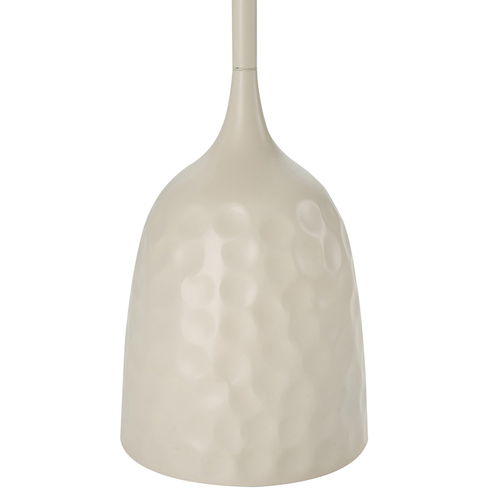 Living and Home Cream White Round Sculptural Curved Base Side Table Image 3