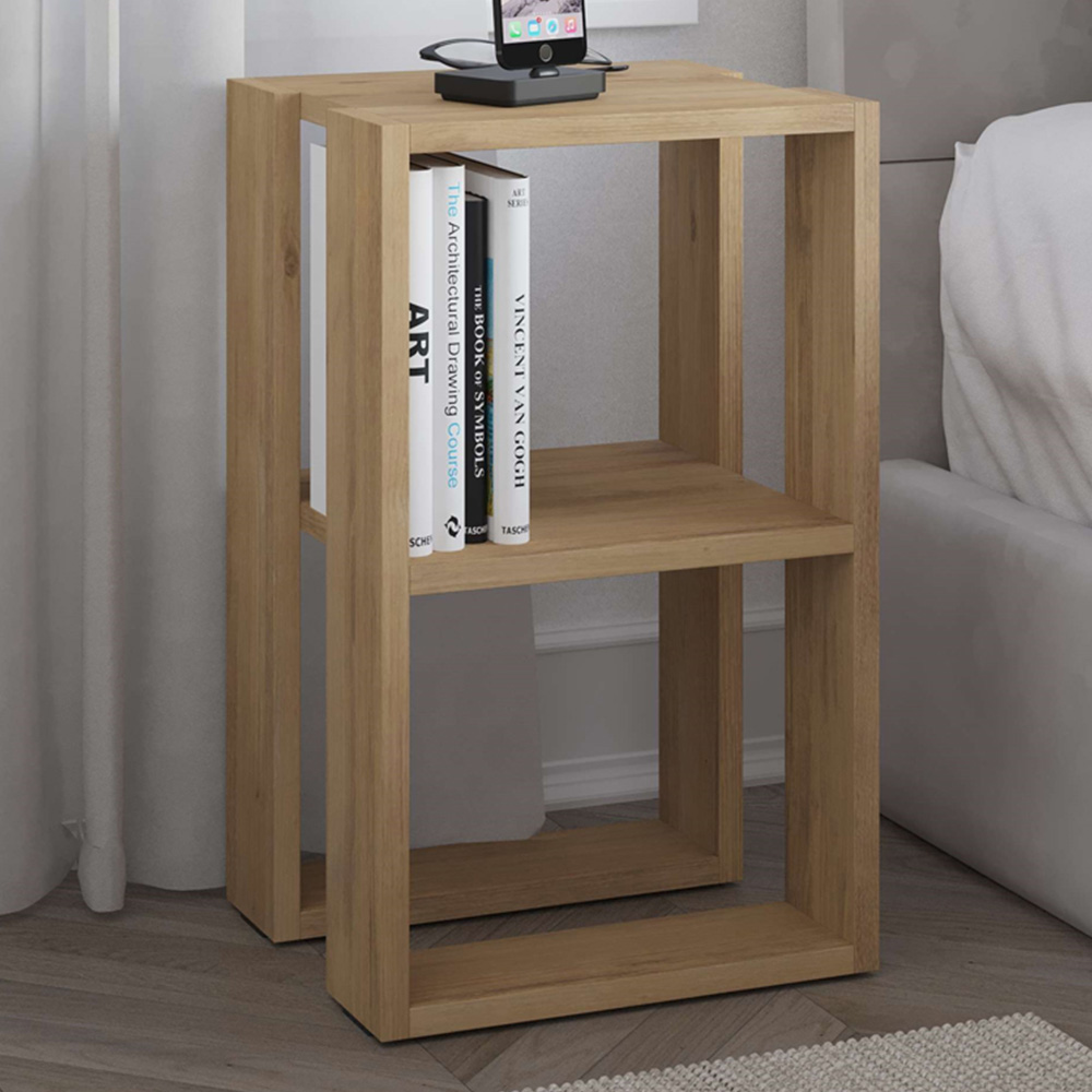 Decortie Lonie Oak Bedside Table Image 1