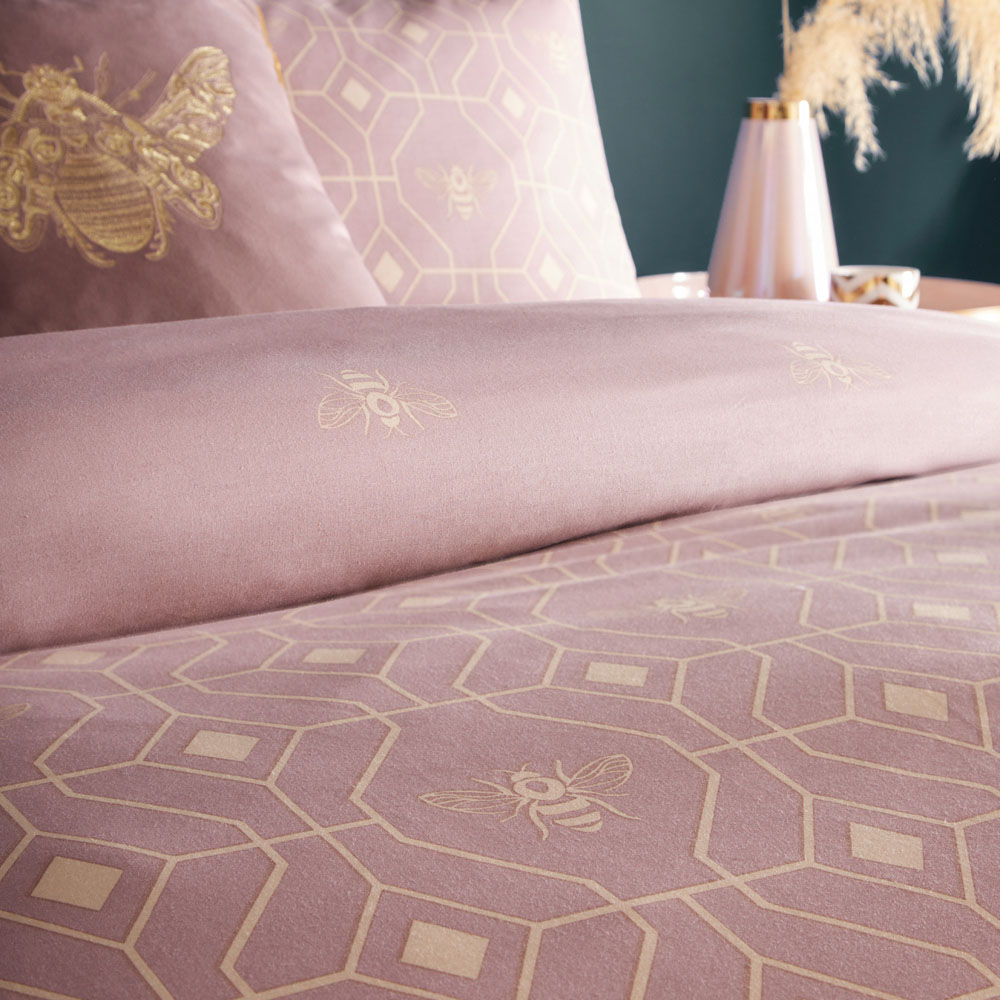furn. Bee Deco Double Blush Duvet Set Image 3