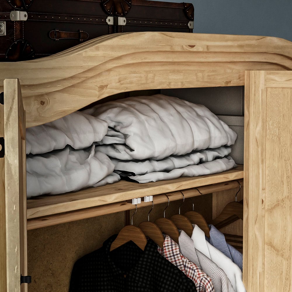 Vida Designs Corona 3 Door Natural Wardrobe Image 3