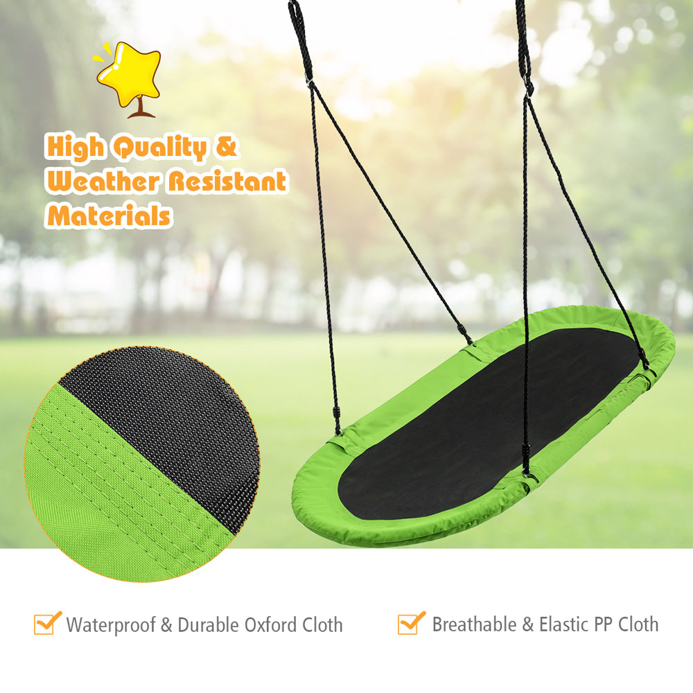 Costway Green Children Oval Adjustable Swing Set 150cm Image 6