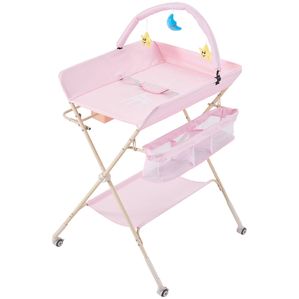 H&O Direct Newborn Diaper Changing Table with Storage Image 1