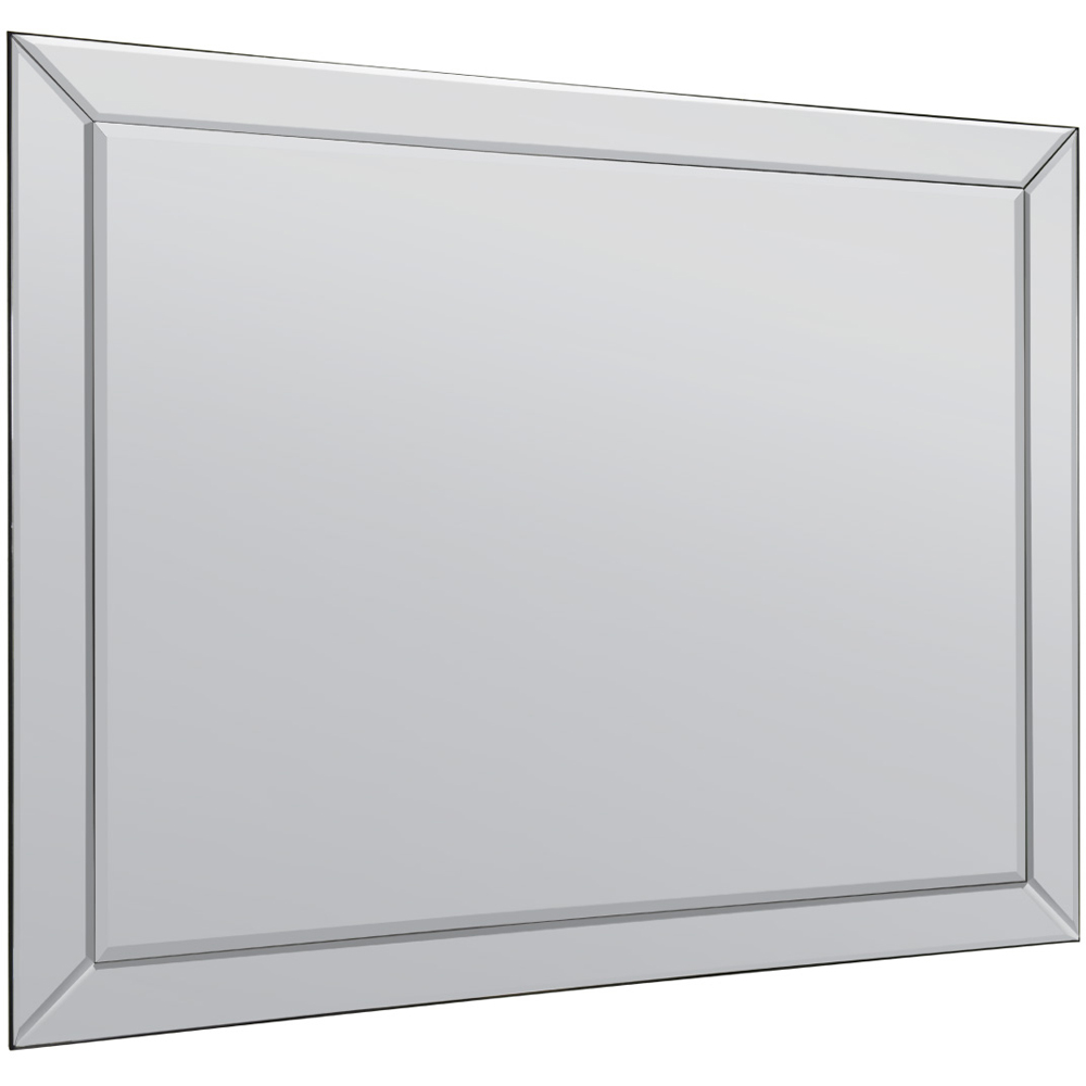 Horsley Modern All Glass Large Wall Mirror 137 x 108cm Image 4