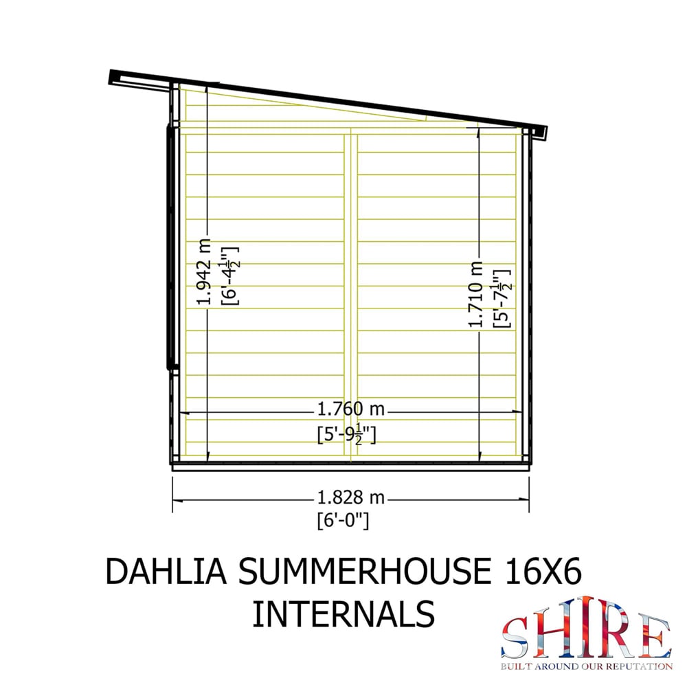 Shire GB Dahlia 16 x 6ft Summerhouse Image 7
