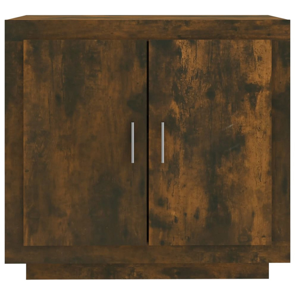 vidaXL 2 Door 2 Shelf Smoked Oak Sideboard Image 5