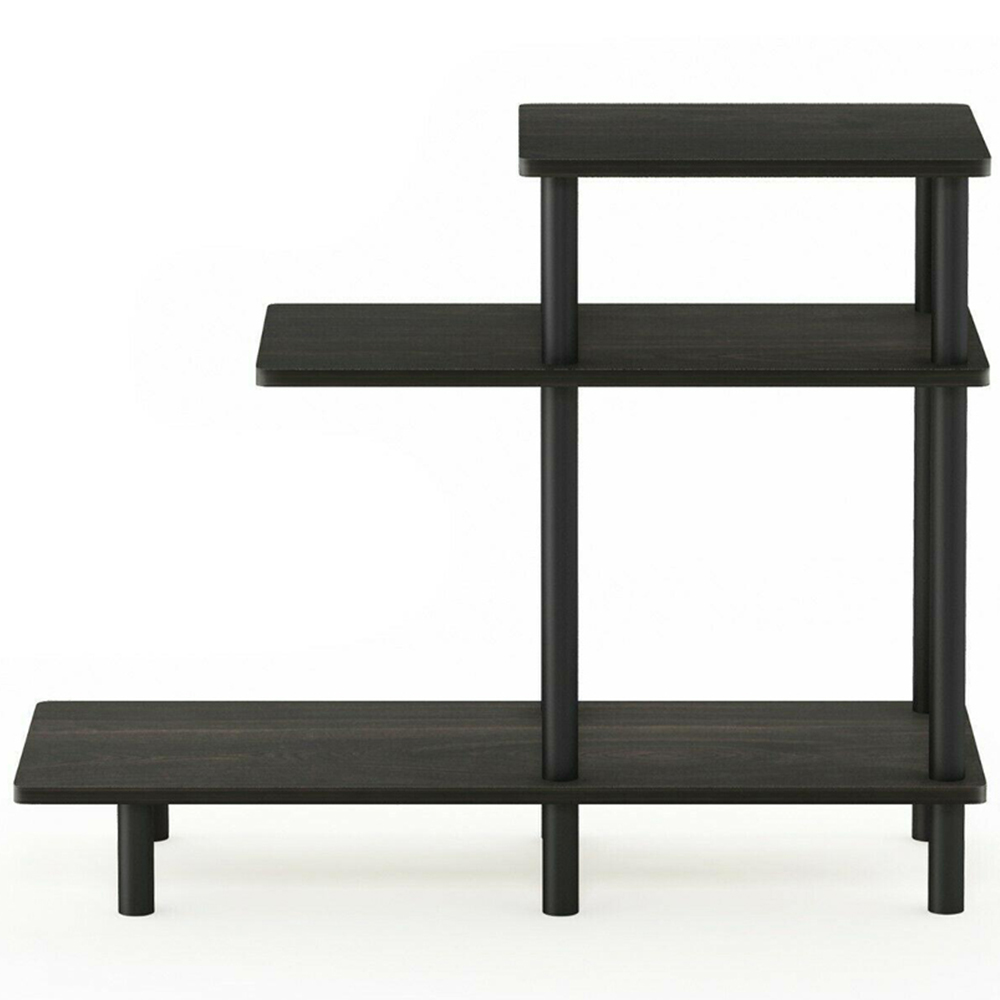 Walplus 2 Shelf Espresso Black Turn-N-Tube Side Table Image 3