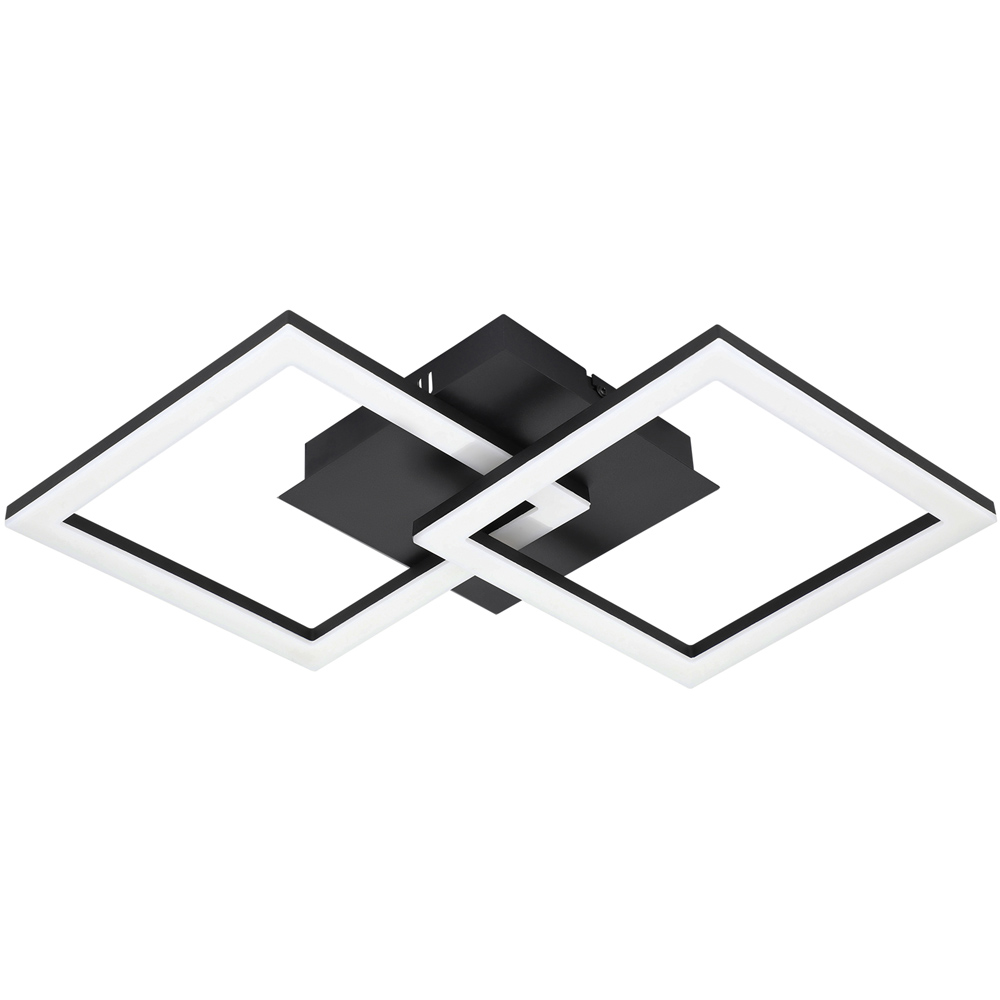 EGLO Paranday-Z Black Smart Control Colour Changing Ceiling Light 52cm Image 1