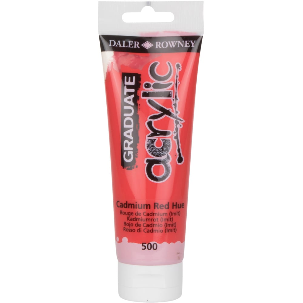Daler Rowney Graduate Acrylic Paints 120ml - Cadmium Red Hue Image