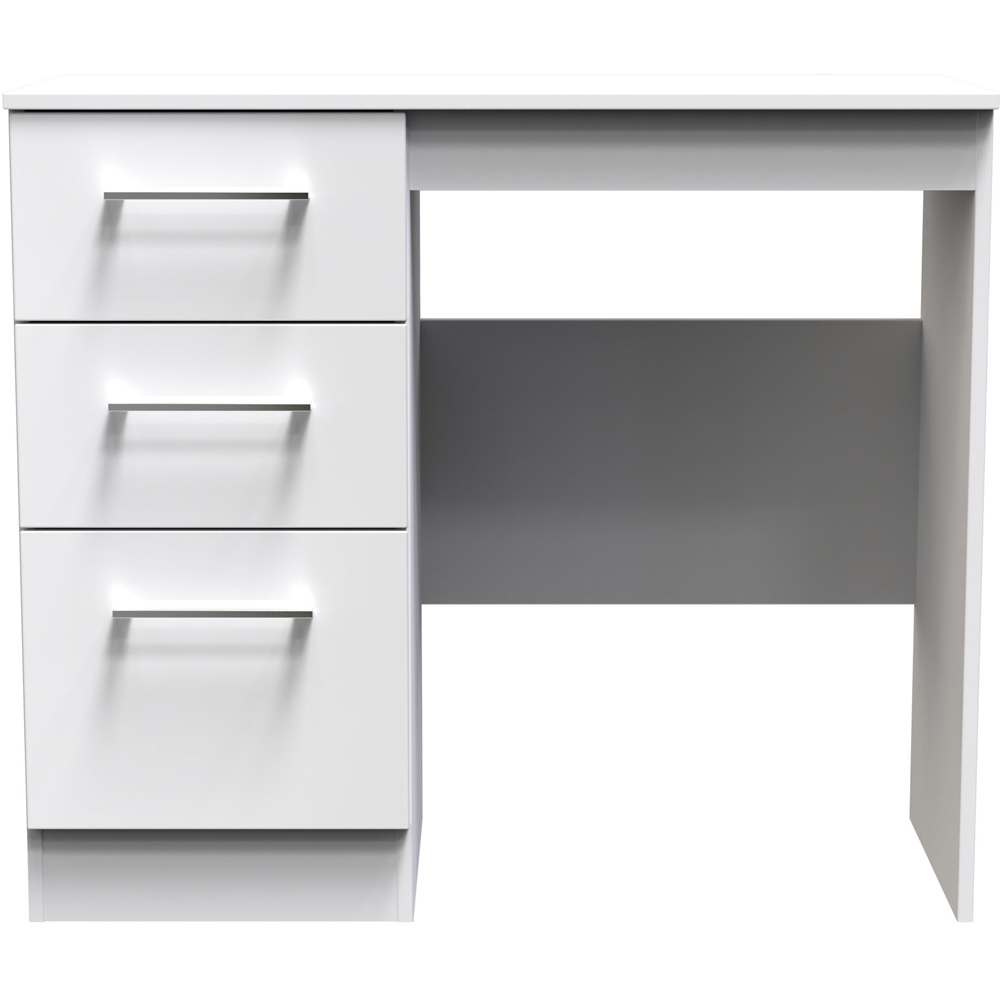 Crowndale Worcester 3 Drawer White Gloss Dressing Table Image 3