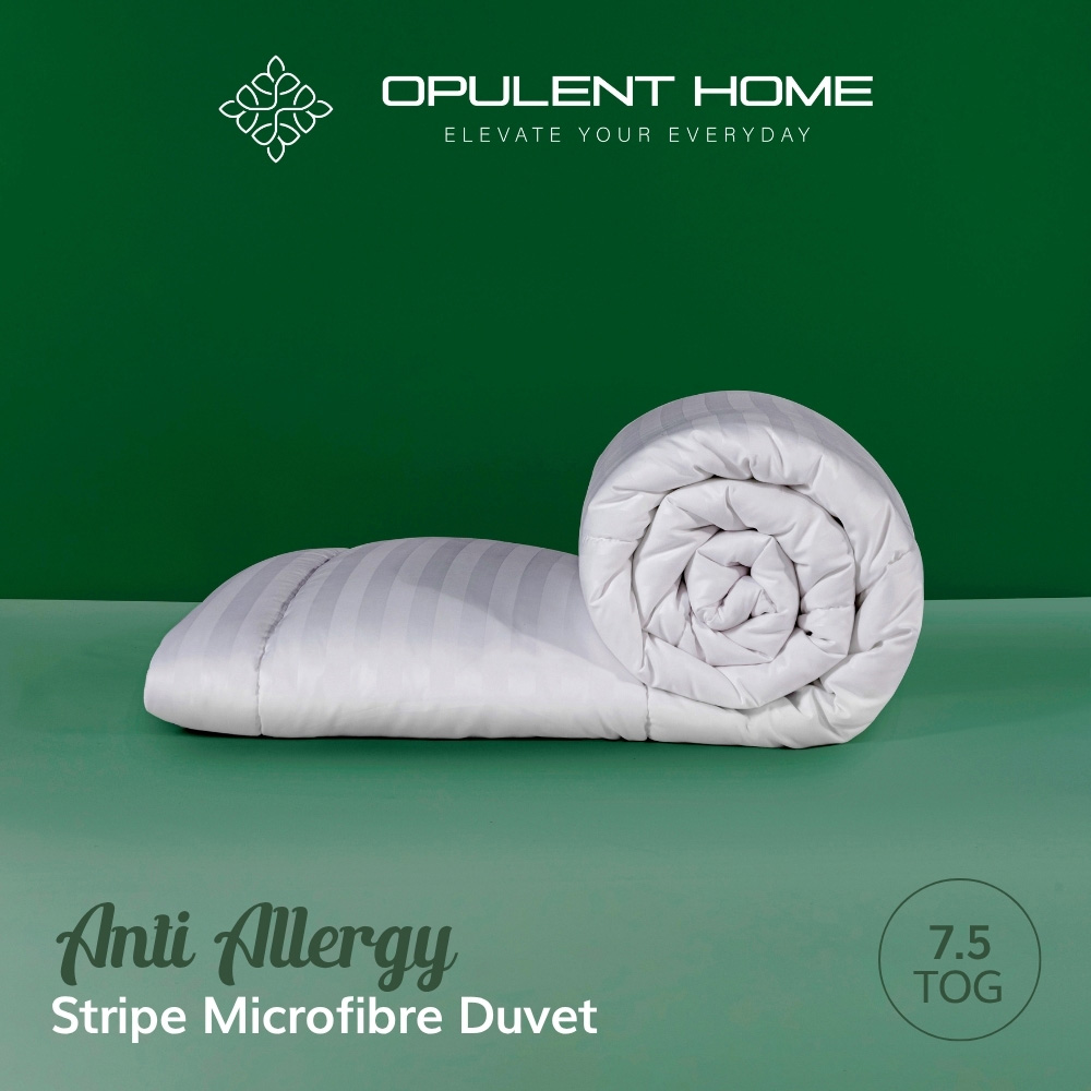 Opulent Home Super King Size White Anti-Allergy Summer Hollowfibre Duvet 7.5 Tog Image 2