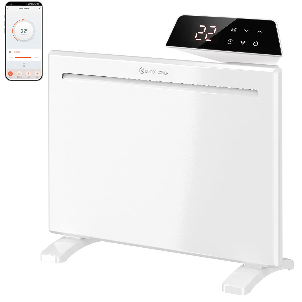 HOMCOM White Smart Electric Panel Heater 1000W Image 3