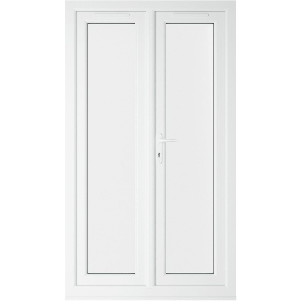 Crystal uPVC Triple Glazed French Door Left hand master White Clear Glass 1290x2090mm Image 2