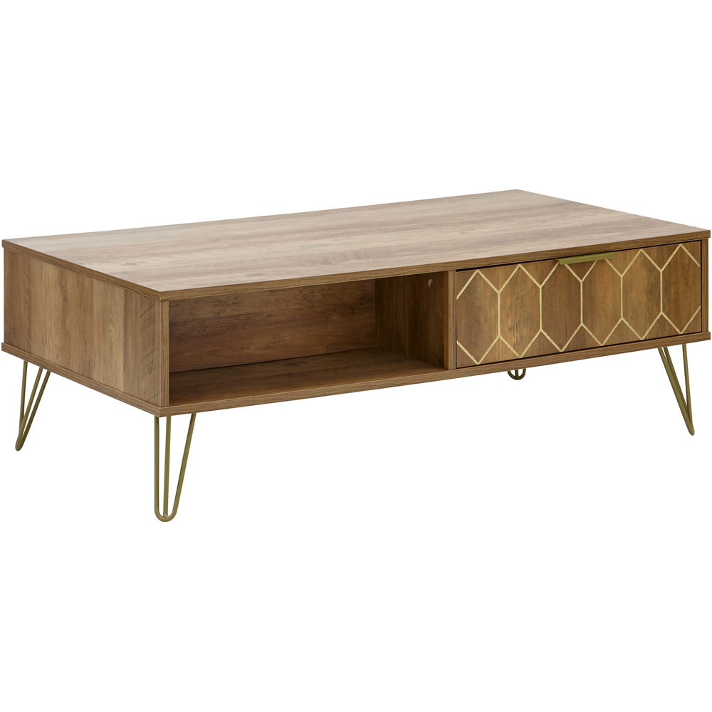 GFW Orleans 2 Drawer Mango Yellow Coffee Table Image 4