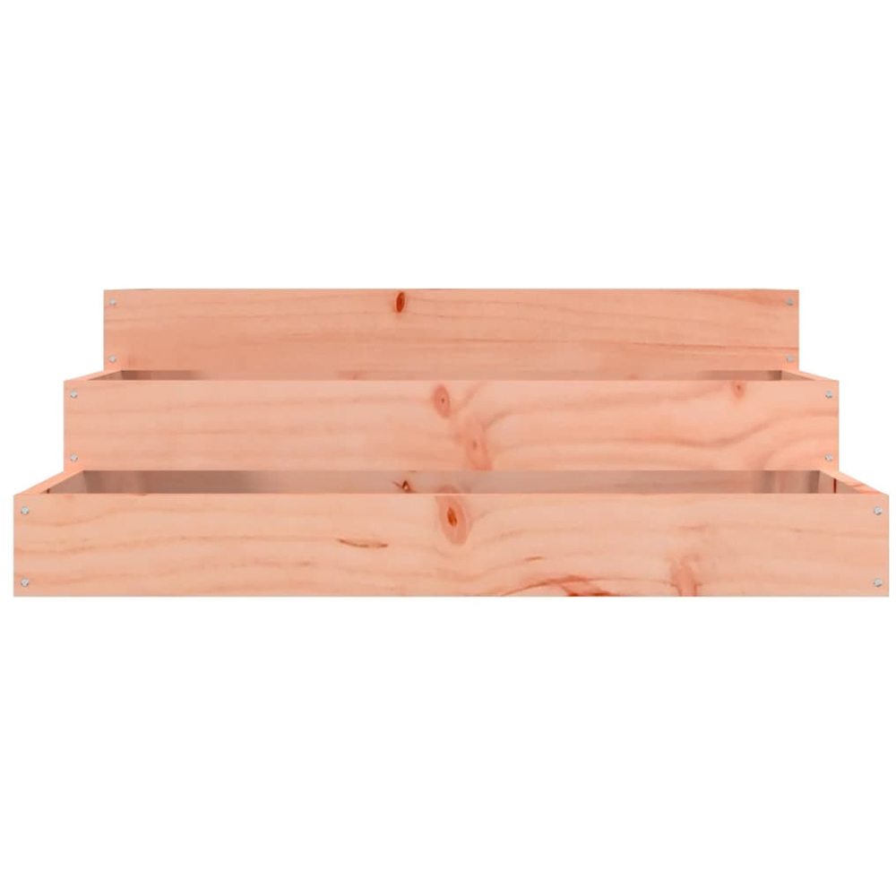 vidaXL 3-Tier Natural Solid Douglas Wood Garden Planter 27 x 78 x 78cm Image 3