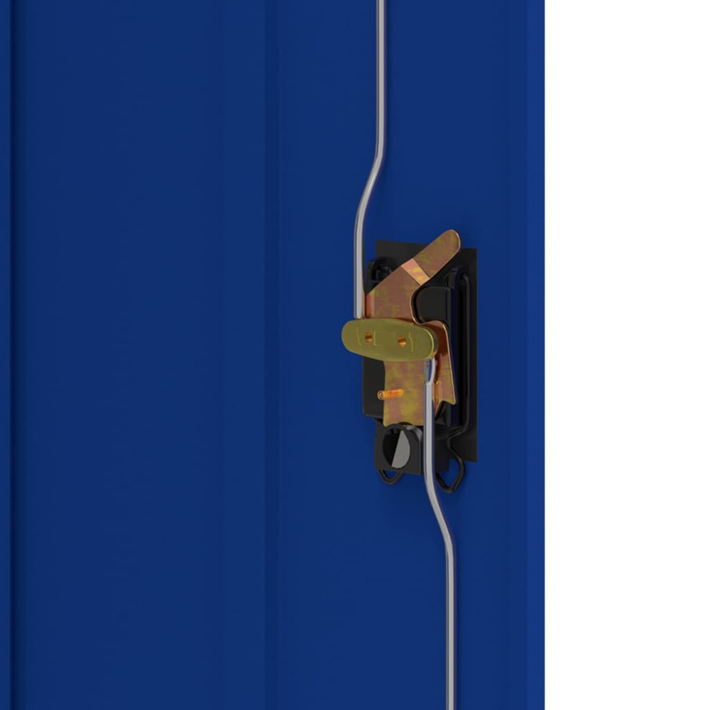 vidaXL 2 Door Light Grey and Blue Metal Lockable File Cabinet Image 7
