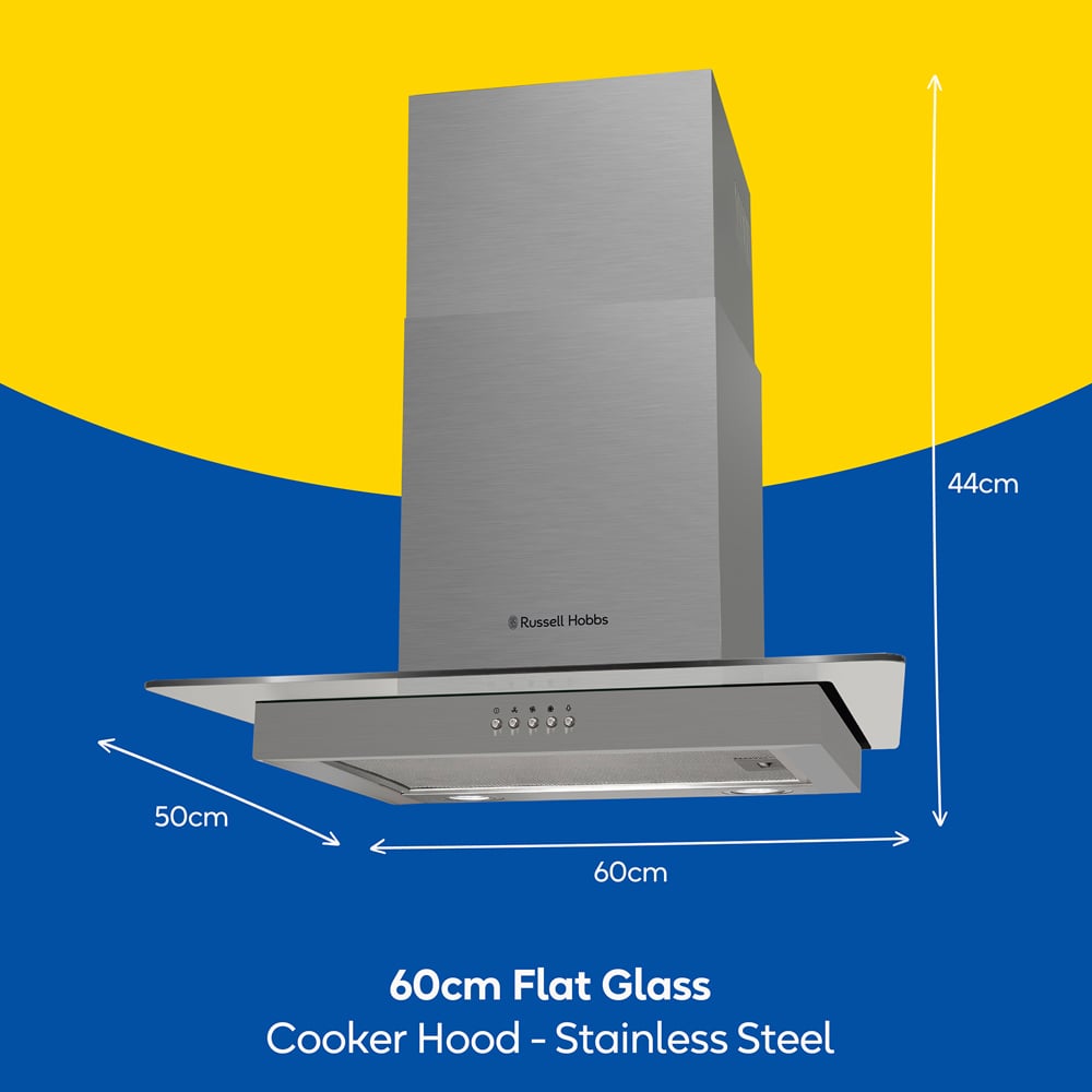Russell Hobbs RHFGCH601SS Stainless Steel 60cm Cooker Hood Image 9
