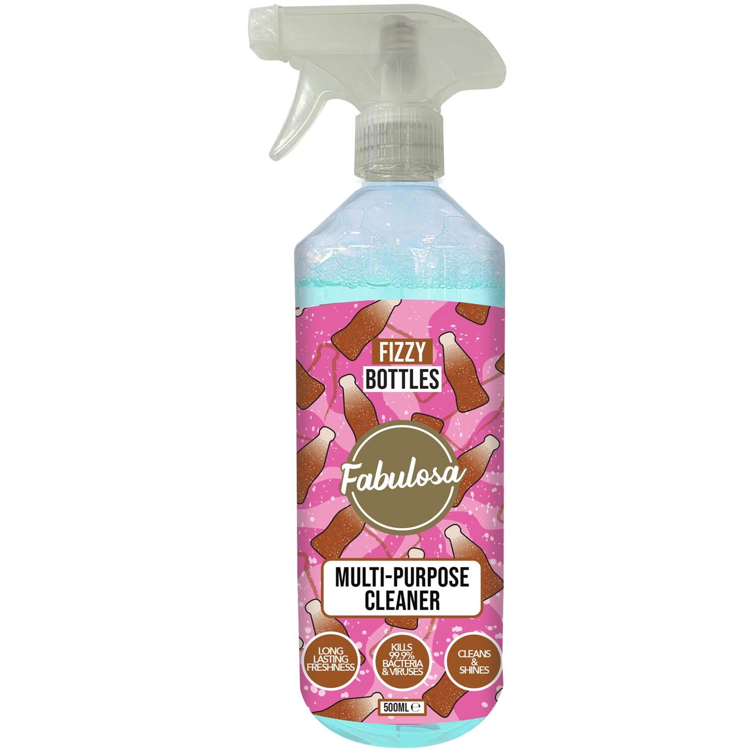 Fabulosa Fizzy Bottles Antibacterial Surface Cleaner 500ml Image