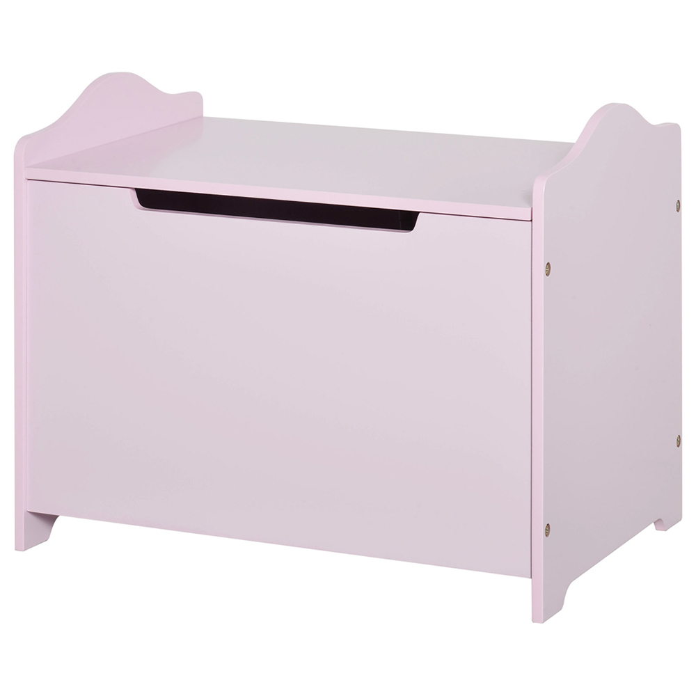 HOMCOM Kids Pink Storage Box with Lid Image 2