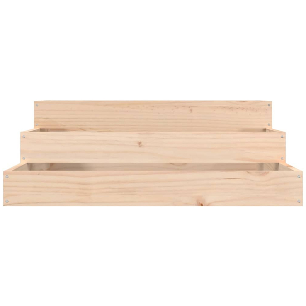 vidaXL 3 Tier Brown Pine Wood Raised Garden Bed 27 x 78 x 78cm Image 3