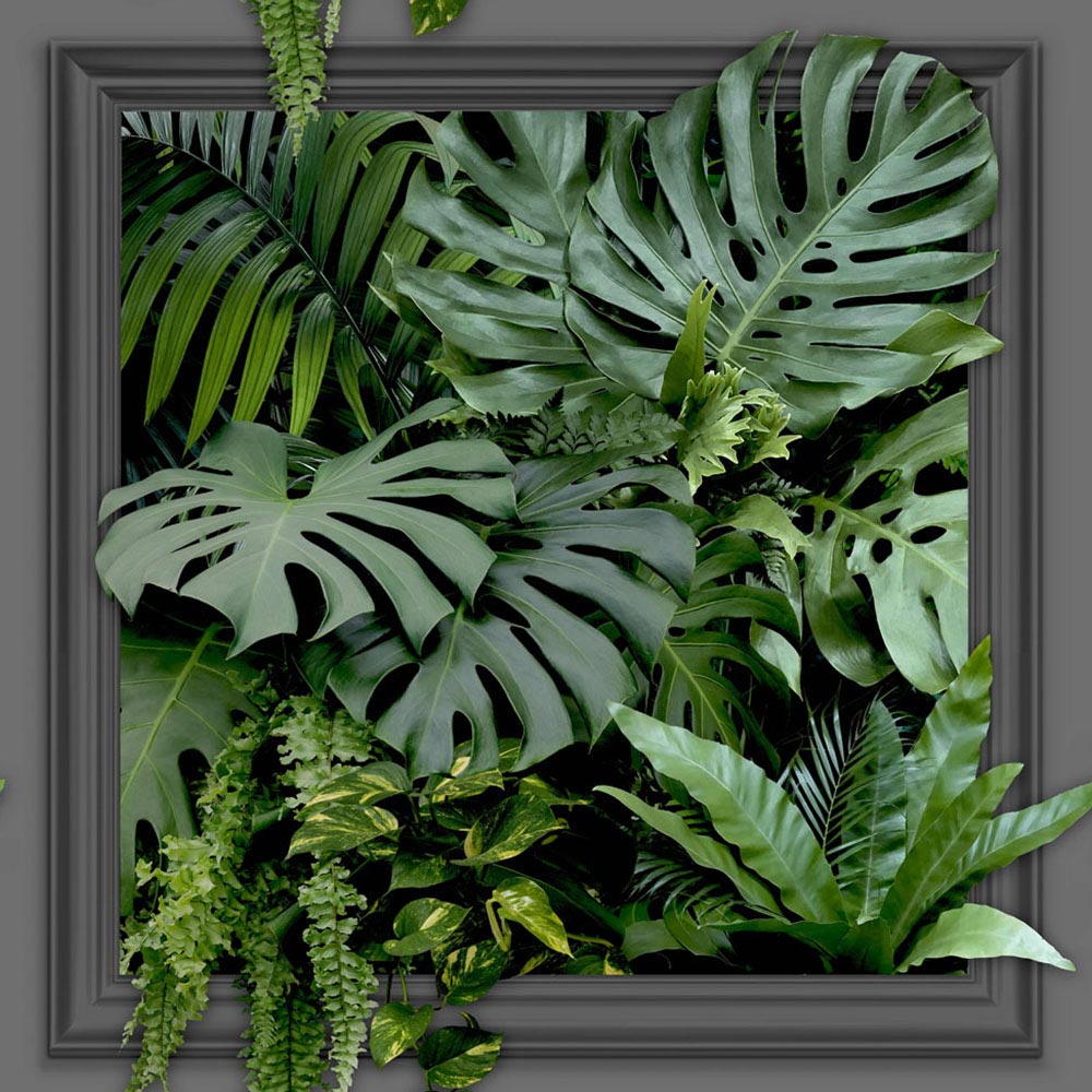 Fresco Tropical Leaves Panel Wallpaper Wilko