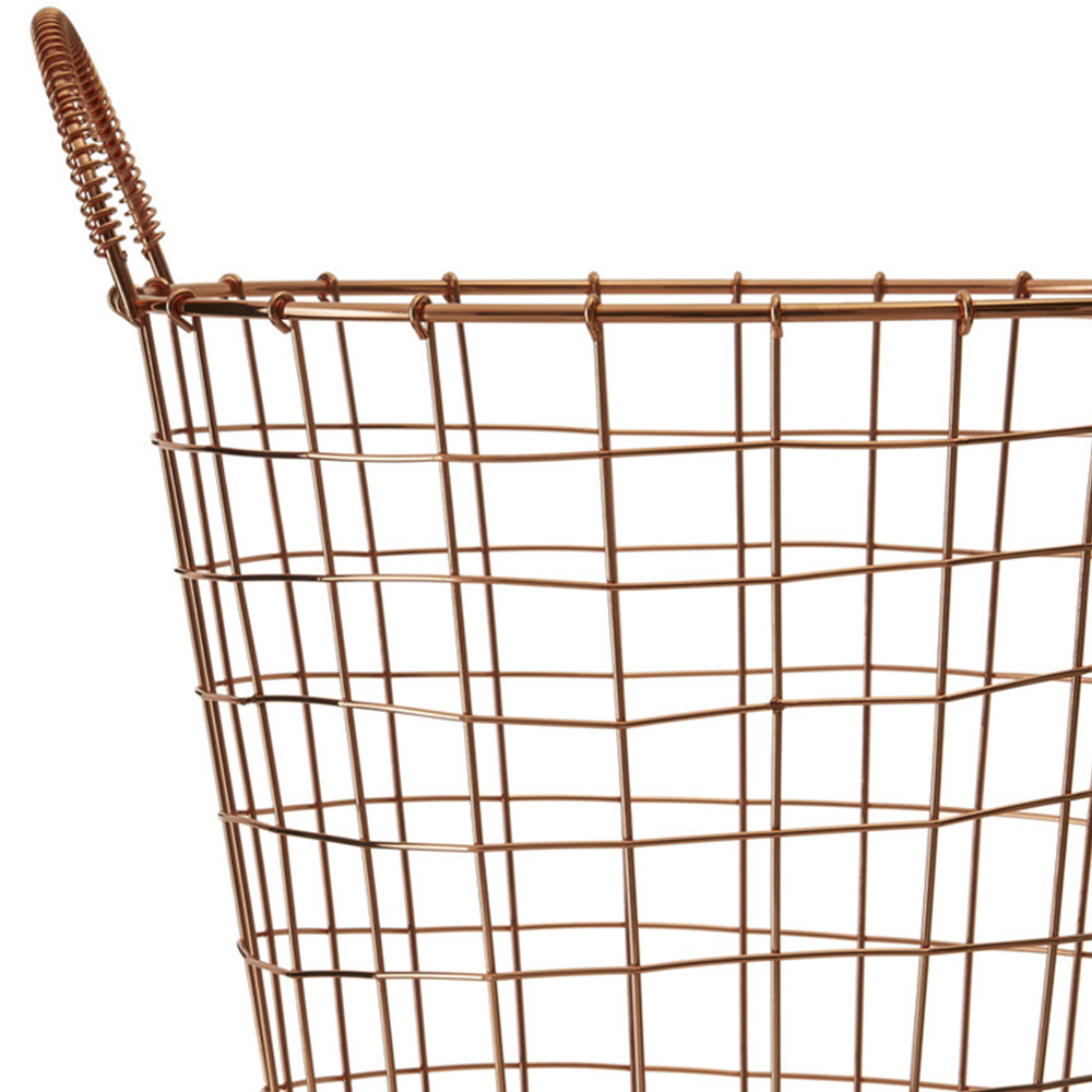 Premier Housewares Vertex Copper Finish Round Wire Basket Image 6
