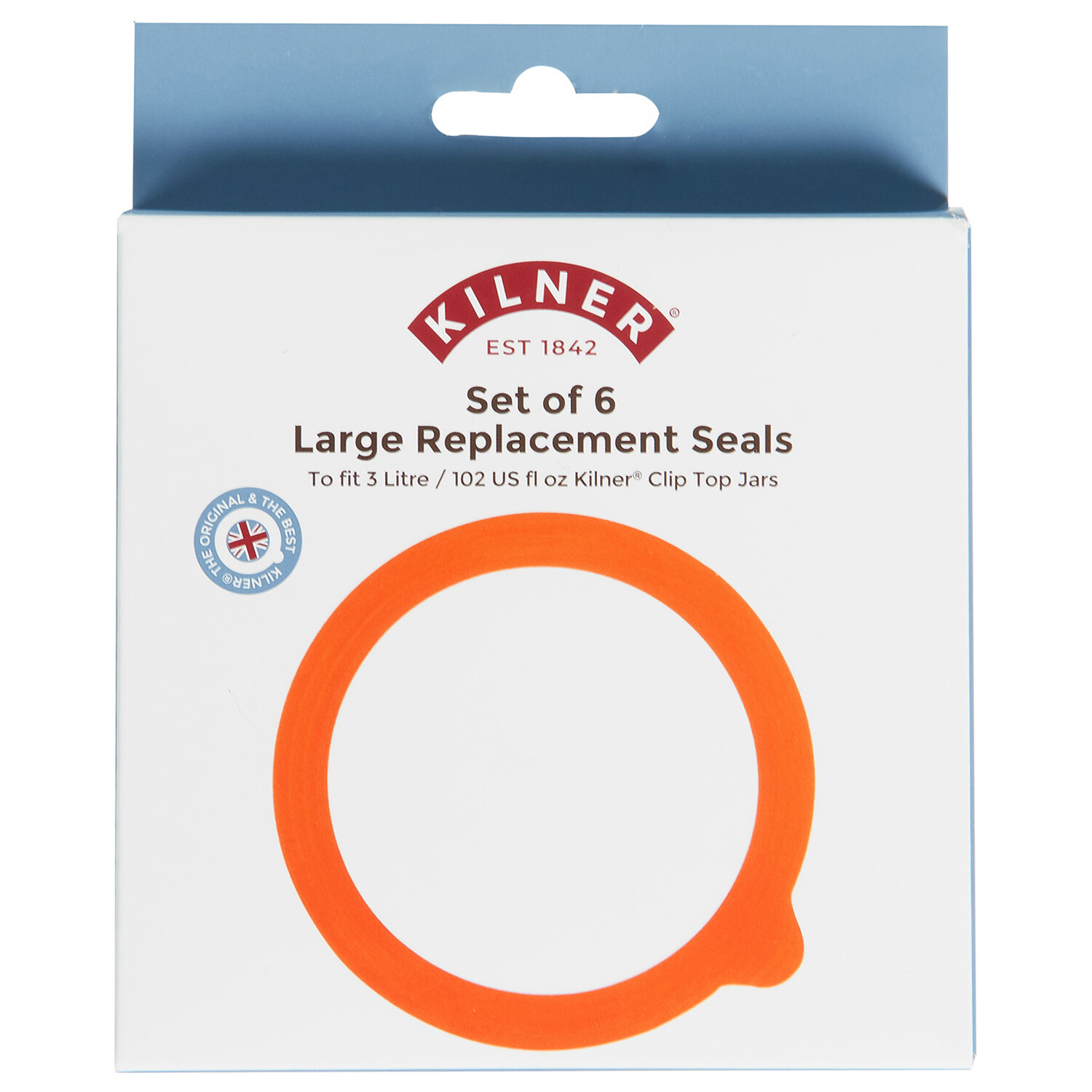 Pack of 6 Replacement Rubber Seals - Orange Image 1