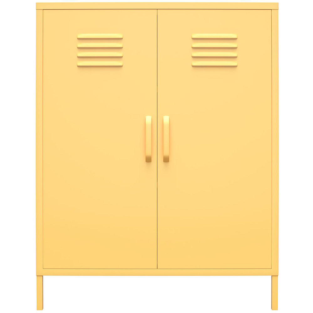 Novogratz Cache 2 Door Yellow Metal Locker Storage Cabinet Image 3