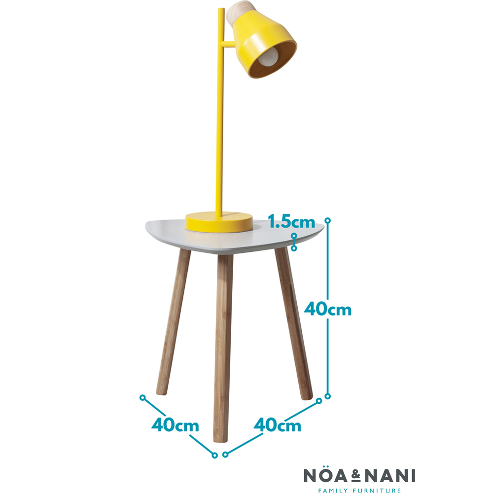 Noa and Nani Malme Chalk Grey and Natural Pine Small Side Table Image 9