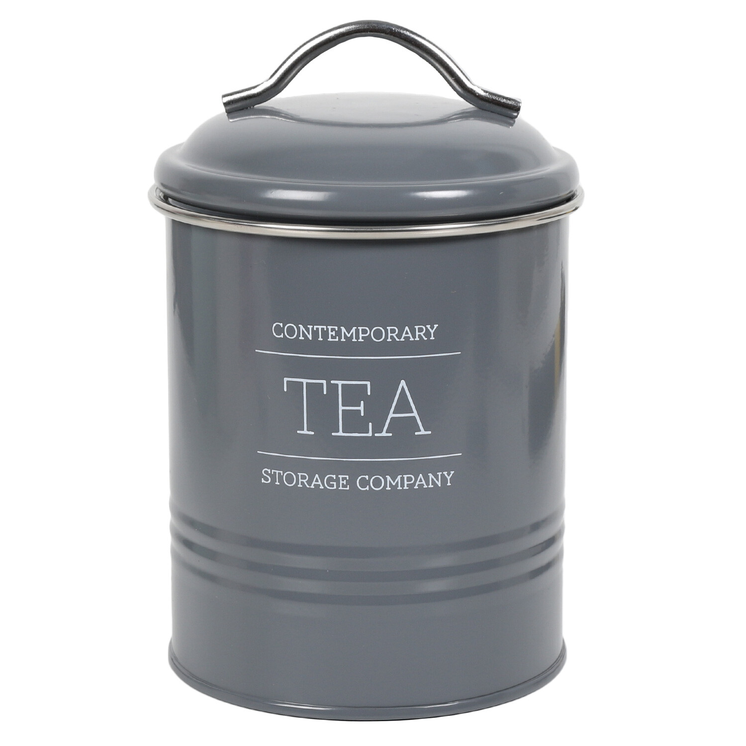 Round Rib Kitchen Canister - Grey / Tea Image