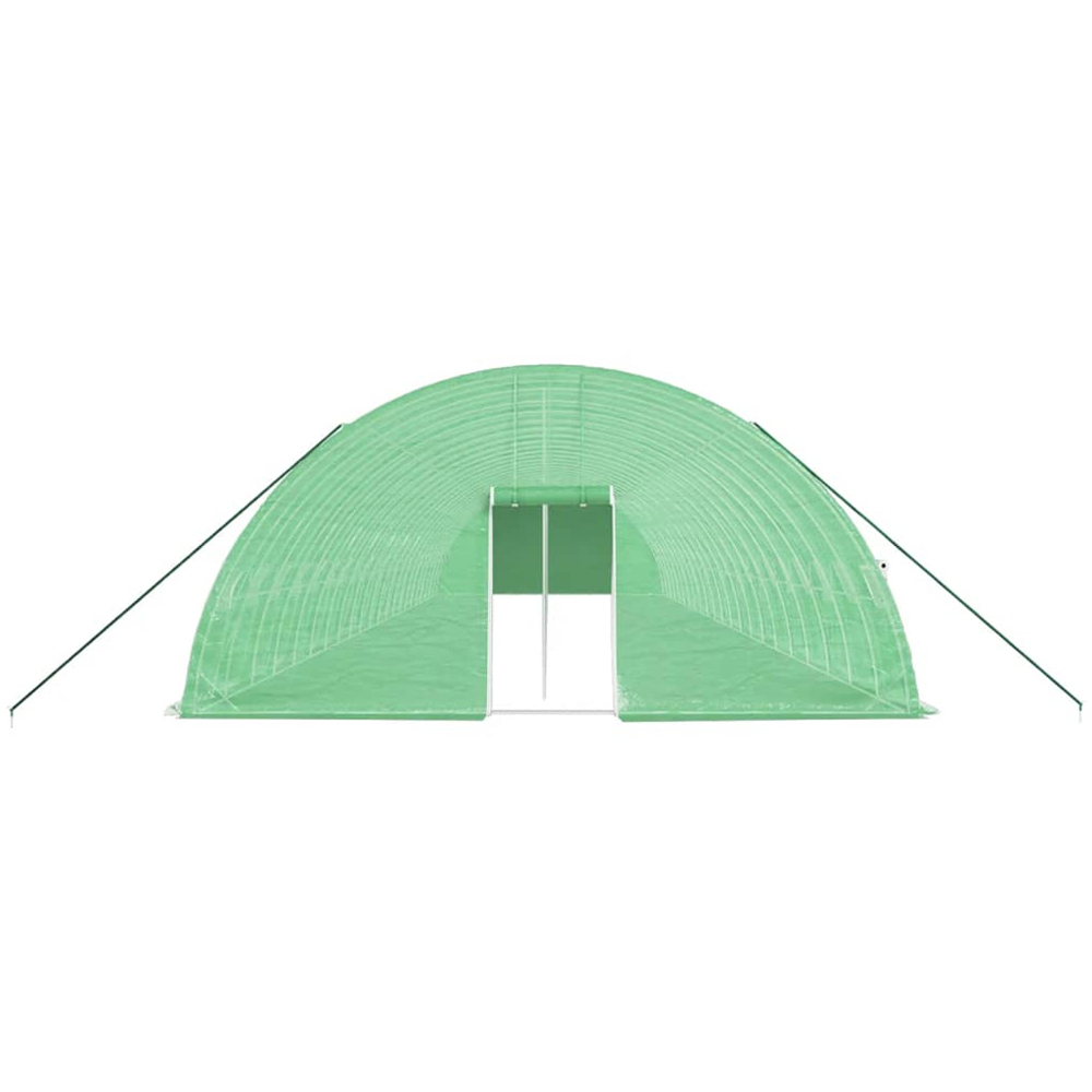 vidaXL Green Polyethylene Galvanised Steel Frame 72.1 x 19.6ft Greenhouse Image 3