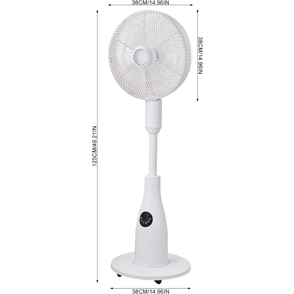 Living and Home 2L Misting Spray White Pedestal Fan with Remote Control 49 inch Image 6