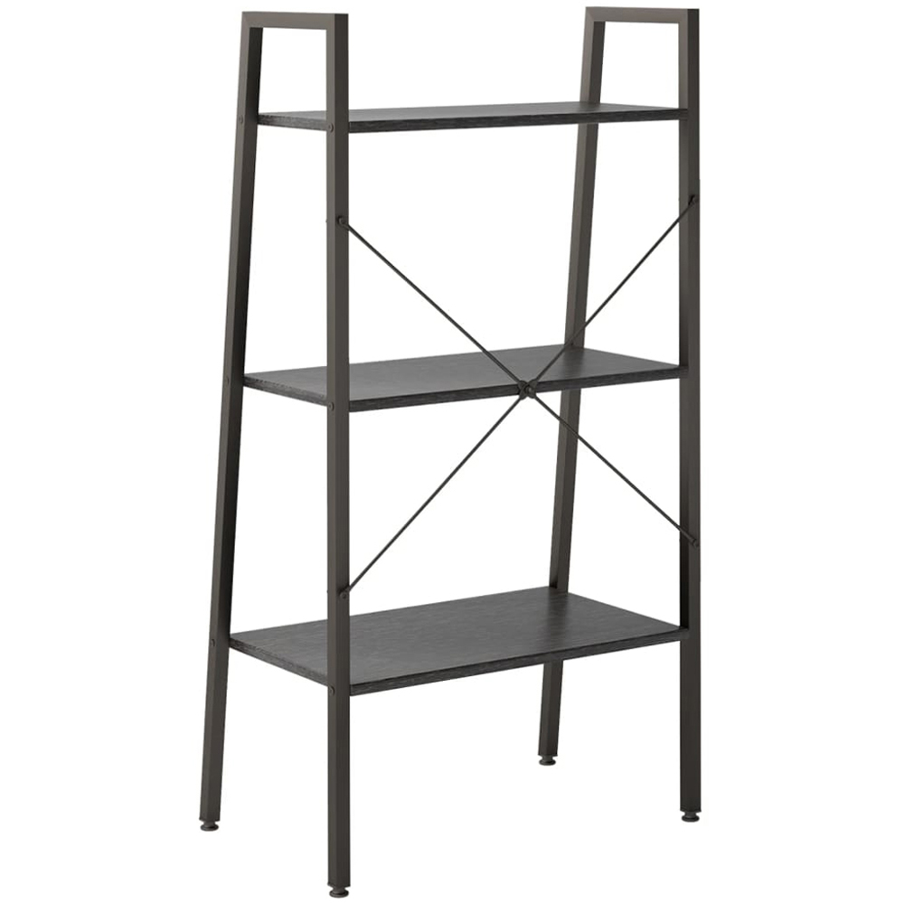 vidaXL 3-Tier Dark Black Standing Shelf Image 3